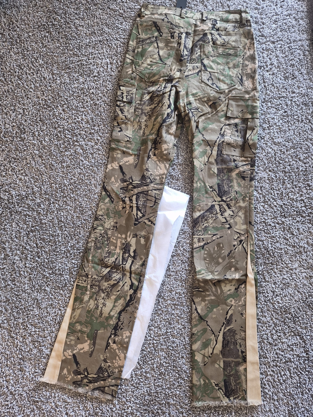 Unbranded Men's Cargo Pants in Camouflage Green and Tan